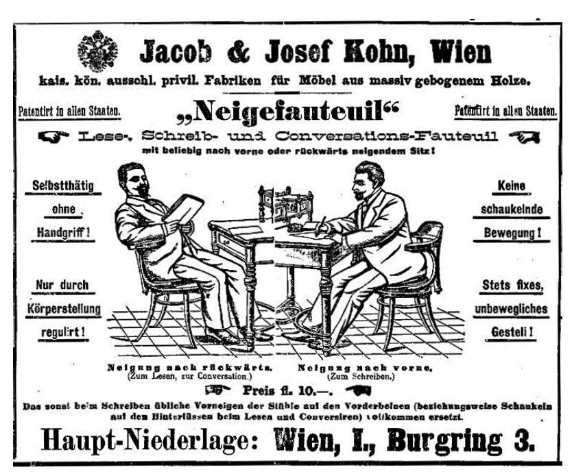 KOHN office armchair N°704/n circa 1905 -bentwood -