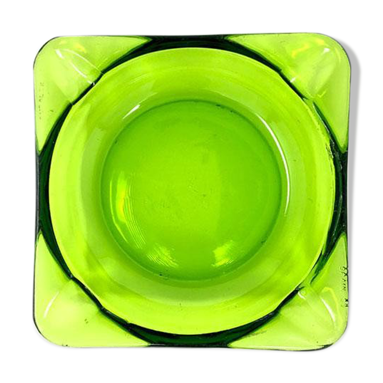 Cendrier verre vert