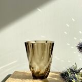 Smoked glass vase