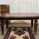 Victorian style oval mahogany table with 1 extension.