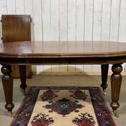 Table ovale style Victorienne en acajou avec 1 allonge