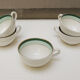 5 old cups & saucers in ceramic KG Lunéville