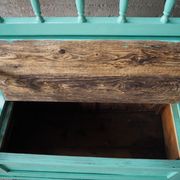 Banc en bois antique, années 1920