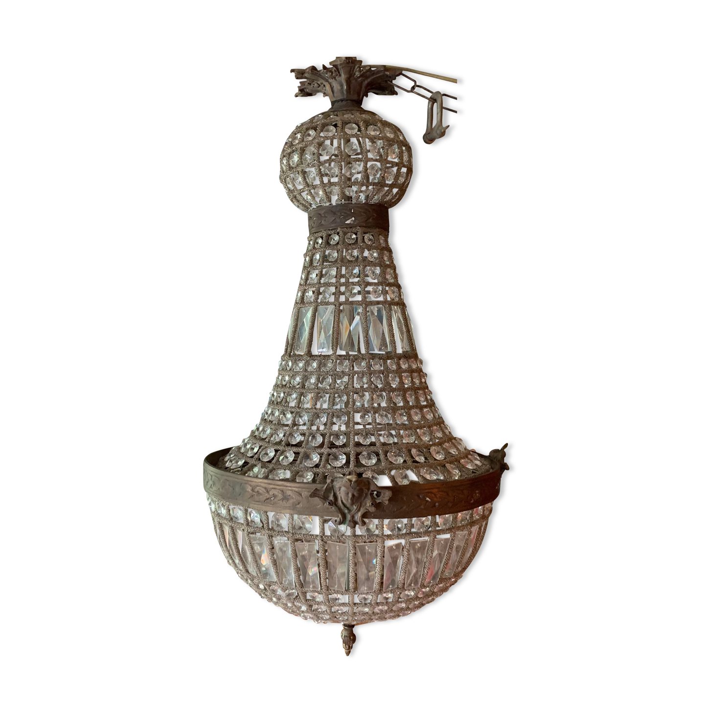 Bronze balloon chandelier and grapevines 90cm