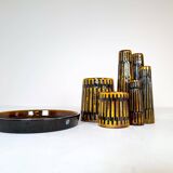 Collection of 6 Ceramic Vases and a Upsala Ekeby Nevada Tray 1962