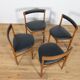 Mid century round extendable dining table and chairs from mcintosh, 1960s, set of 5