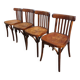 Set of 4 bistro chairs, Thonet type, Fischel, Baumann.