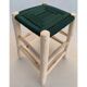 Contemporary Moroccan stool handmade in nylon rope and wood