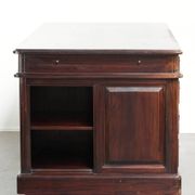 20th century wooden desk / partner desk in English style with a beautiful appearance