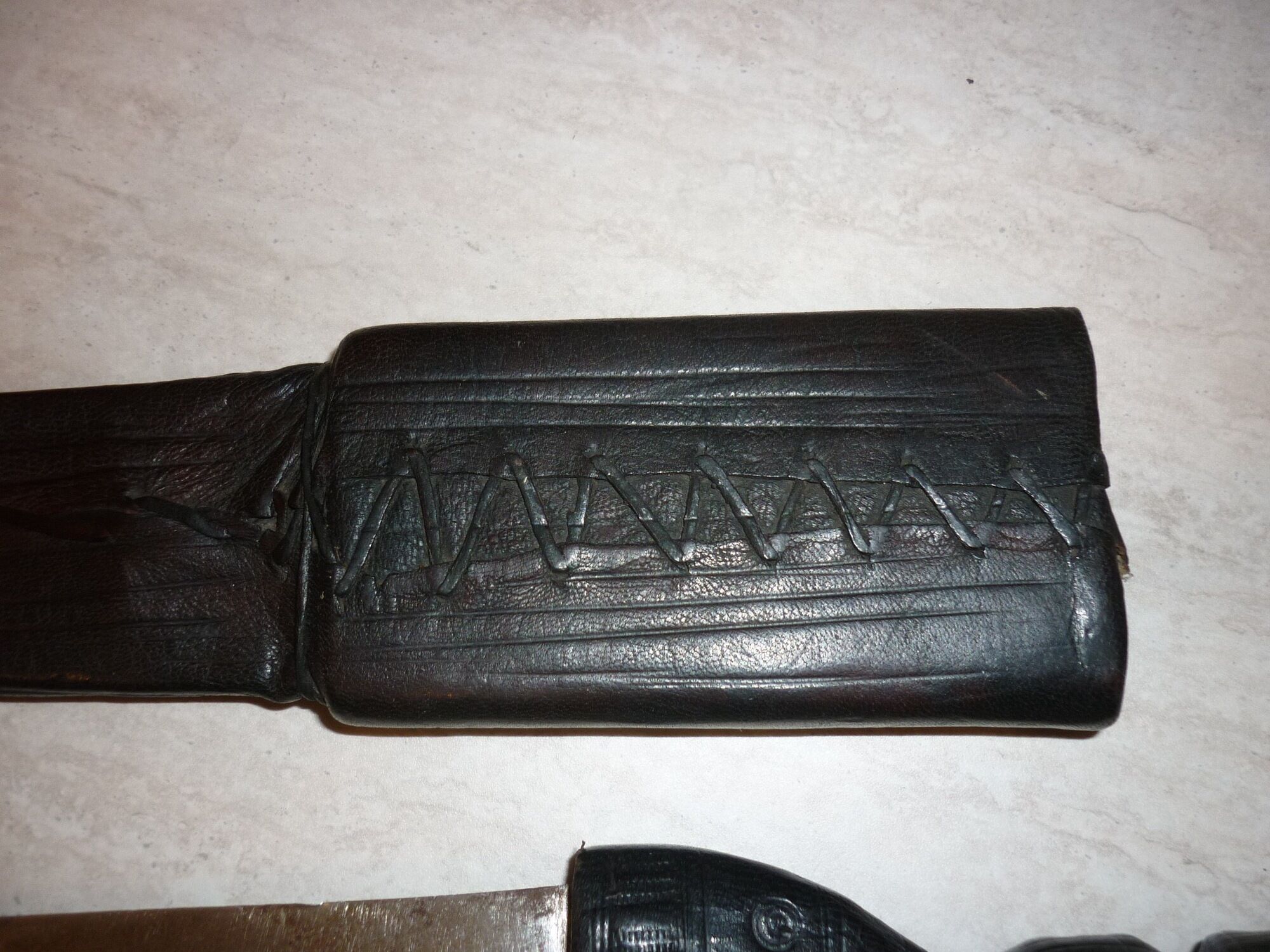 Tuareg knife with wooden case covered with leather 56 cm