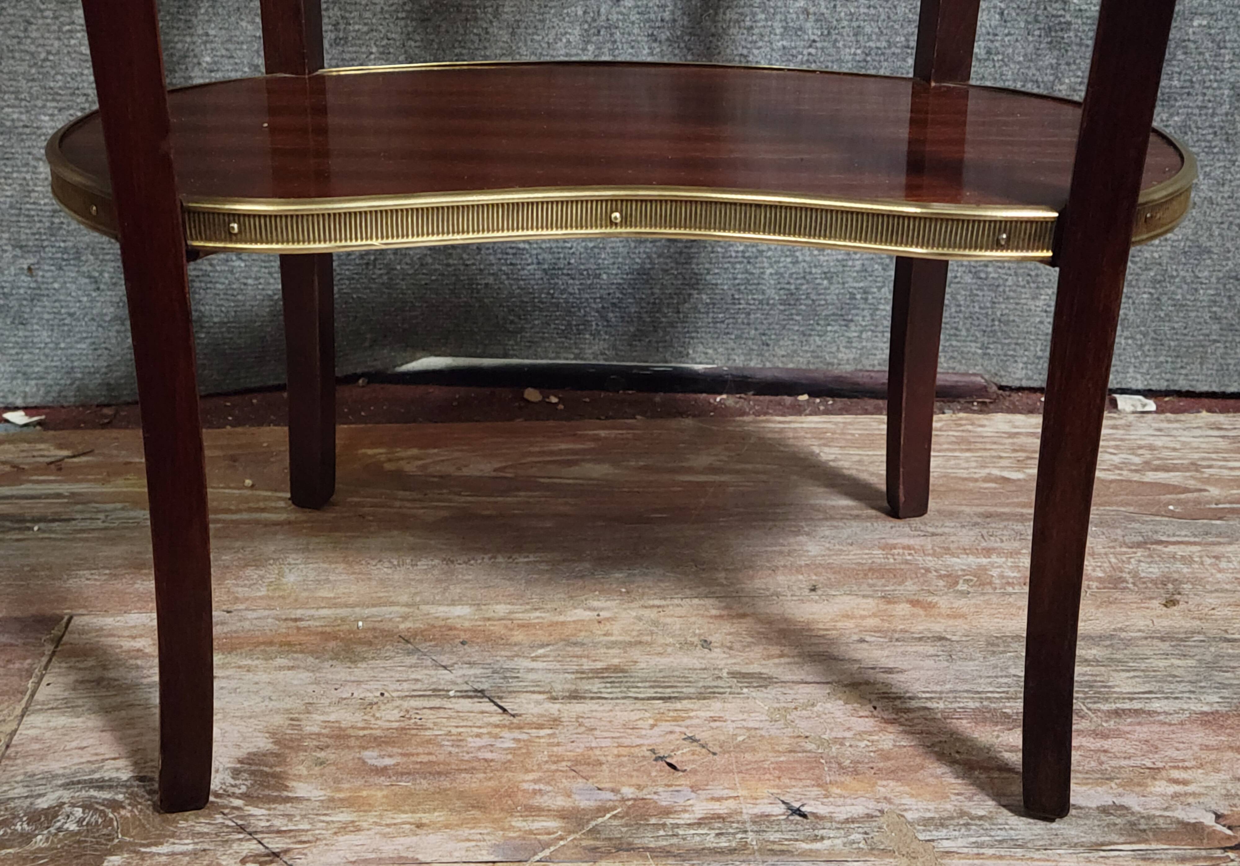 Louis XV style side table, in marquetry.