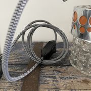 Set of vintage electric chiseled glass lamps