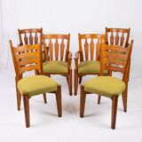 Set of 4 Guillerme and Chambron chairs, Your House, France, 1950s