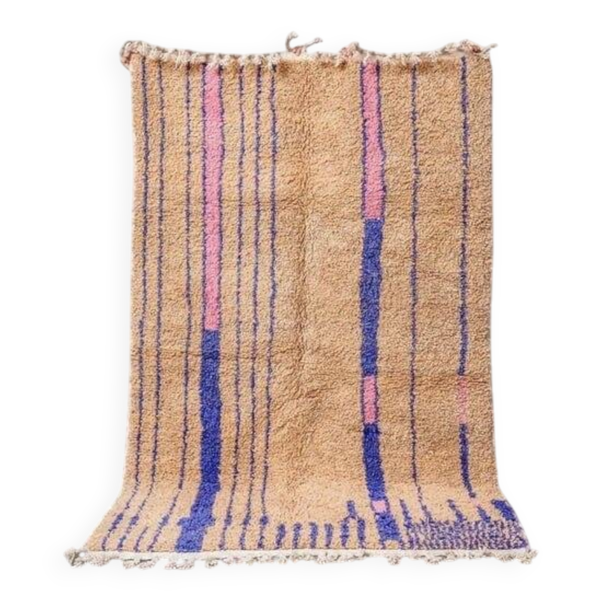 Handmade natural wool rug, size 240 x 160 cm