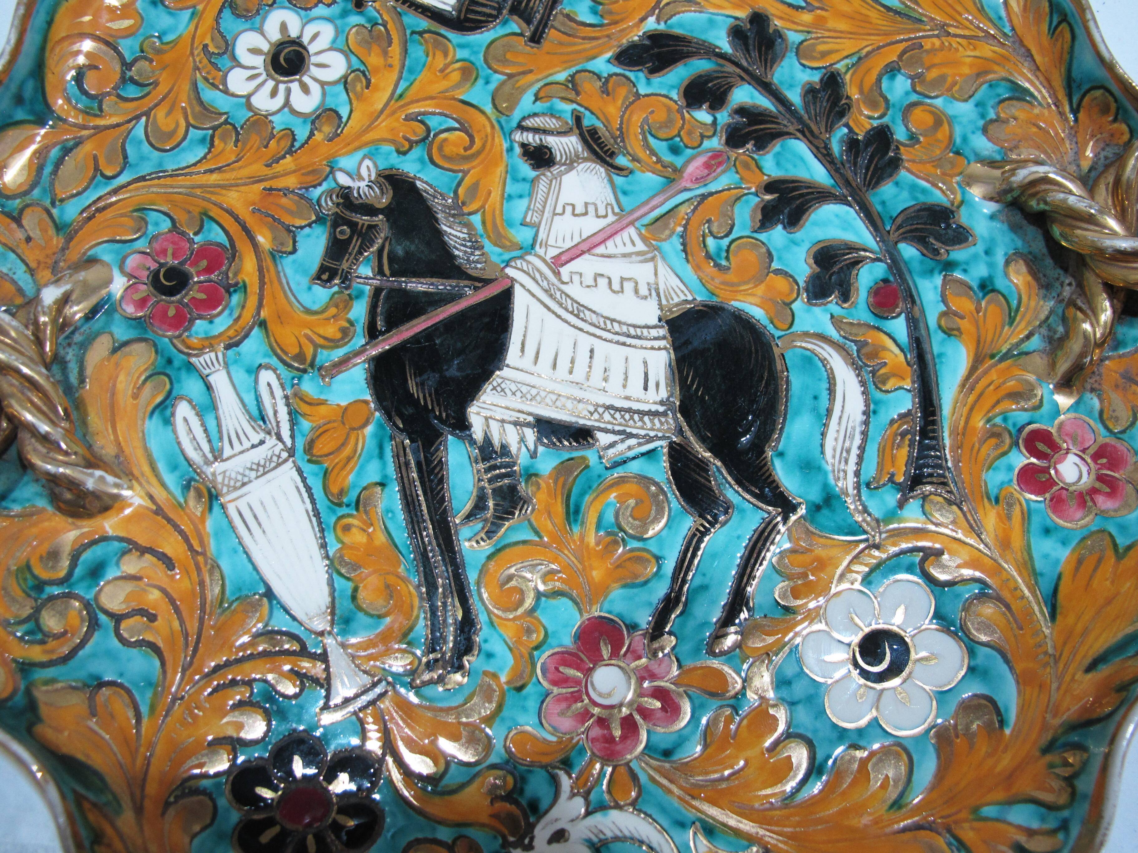 Italian dish depicting Alexander the Great