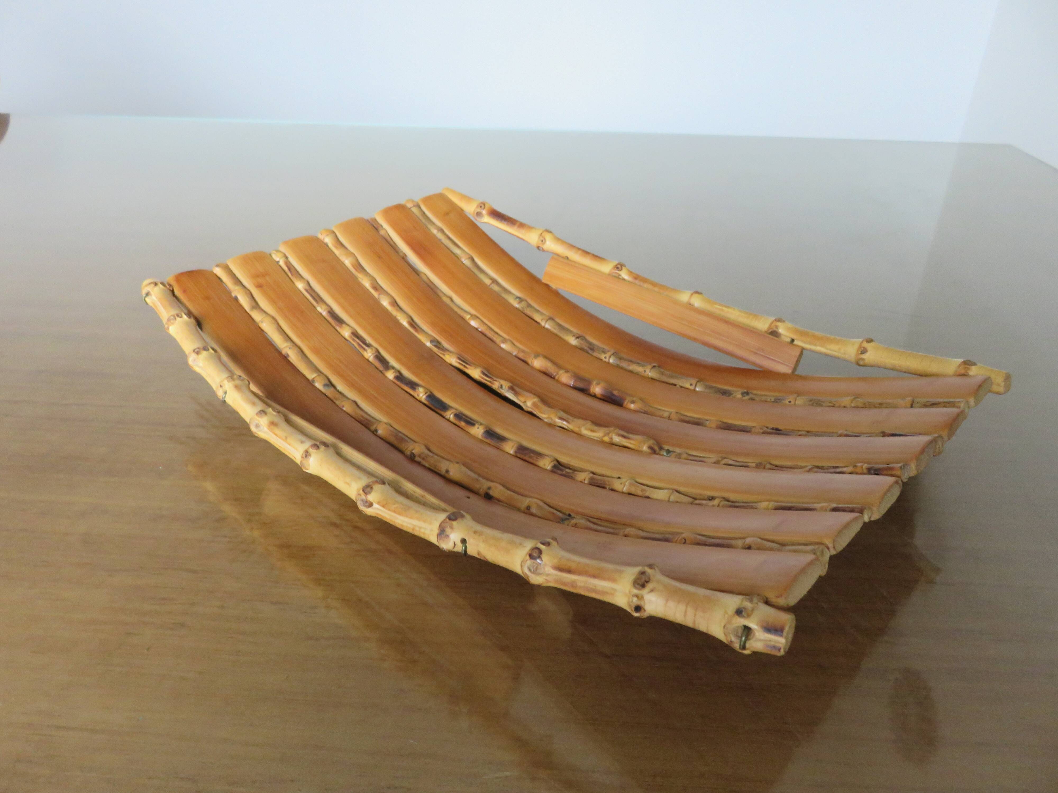 Bowl, bamboo basket from the 60s 70s.