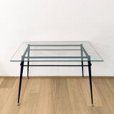 Metal and Glass Dining Table, 1970s