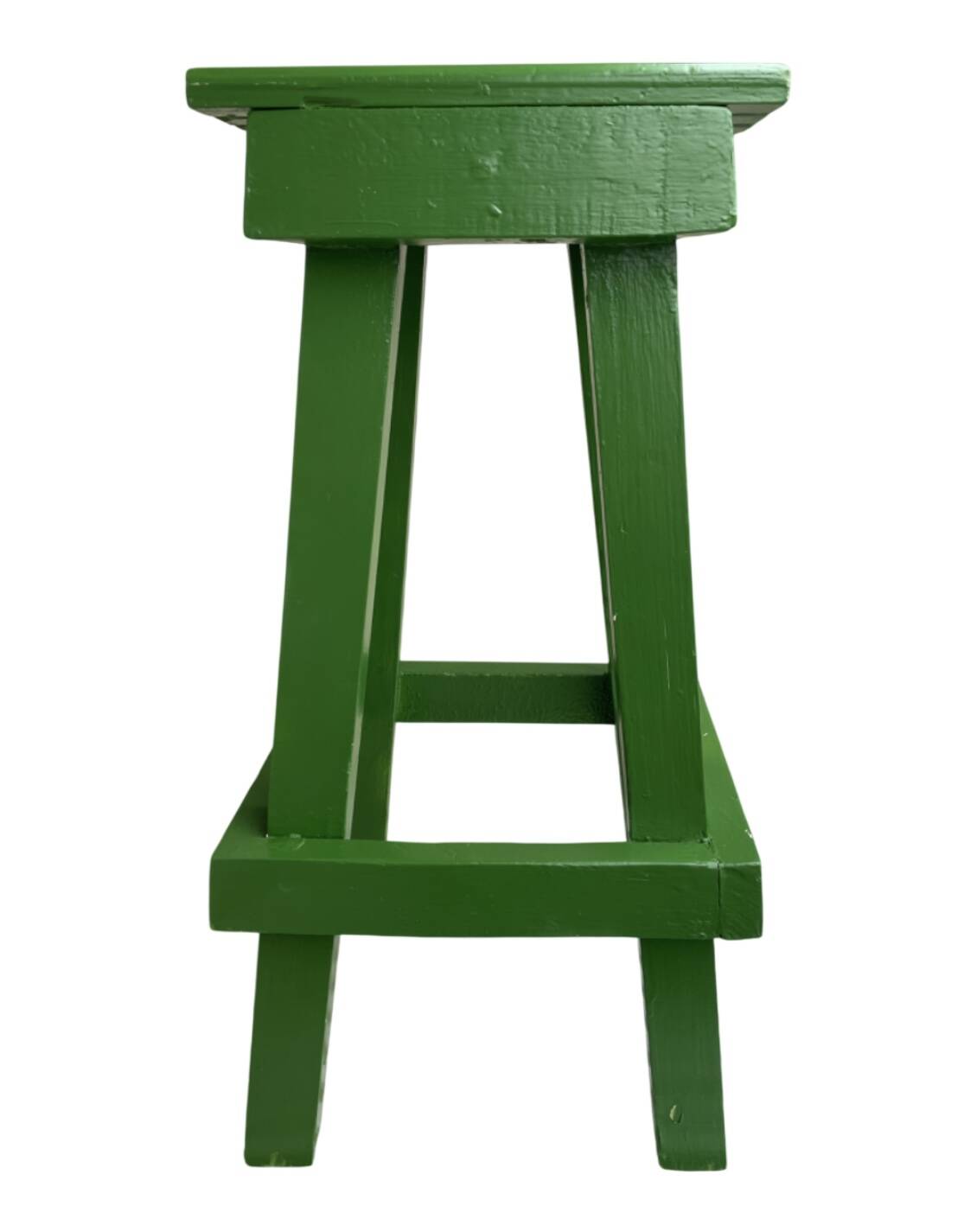 Painted wooden stool
