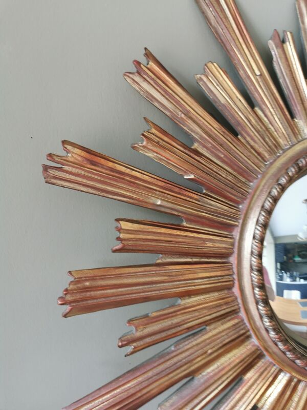 Miroir soleil vintage en résine, œil de sorcière