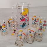 Vintage orangeade glass service
