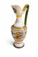 Italian majolica vase jug from Deruta, hand-painted ceramic, signed, 25 cm.