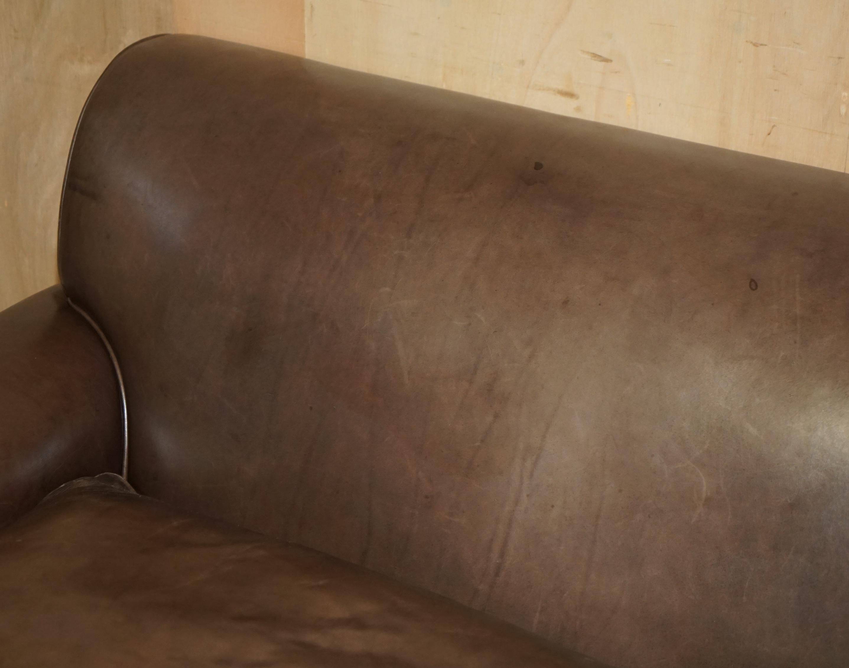 Large leather loveseat Terence Conran Chelsea