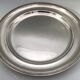 Round silver metal outline water leaf decoration, Félix Frères Goldsmith