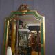 Miroir vintage vert et doré, 88x52 cm