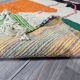 Tapis en laine coloré, tapis tribal 150/250cm
