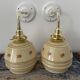 Pair of new electrified Art Deco wall lamps