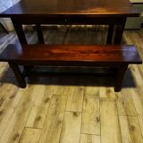 Farm table with bench