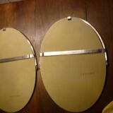 2 bathroom mirrors in silver oval holders