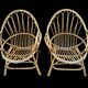 Pair of rattan armchairs from the 60s