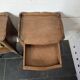 Pair of Louis XV style oak bedside tables