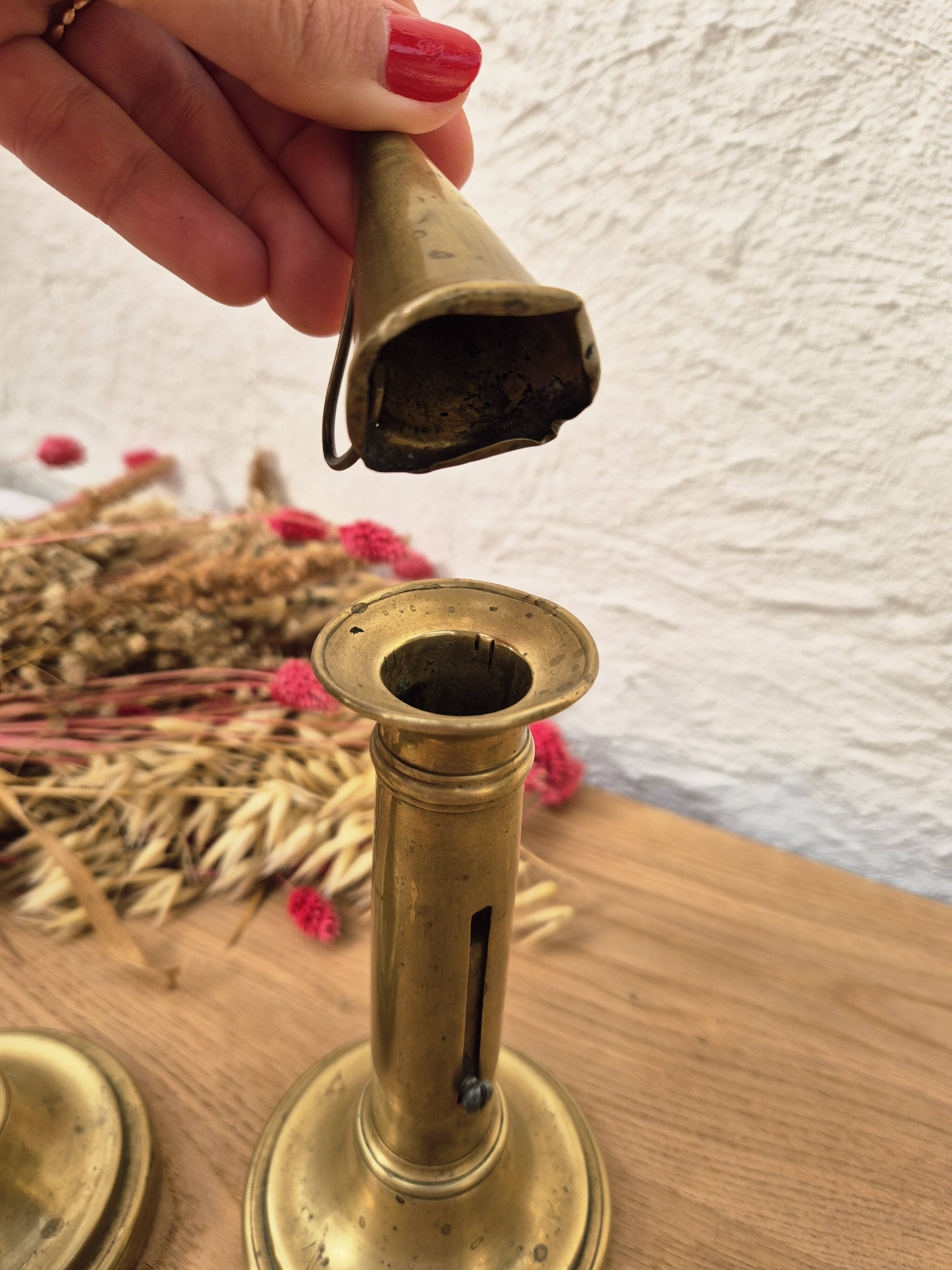 Bougeoirs vintage laiton