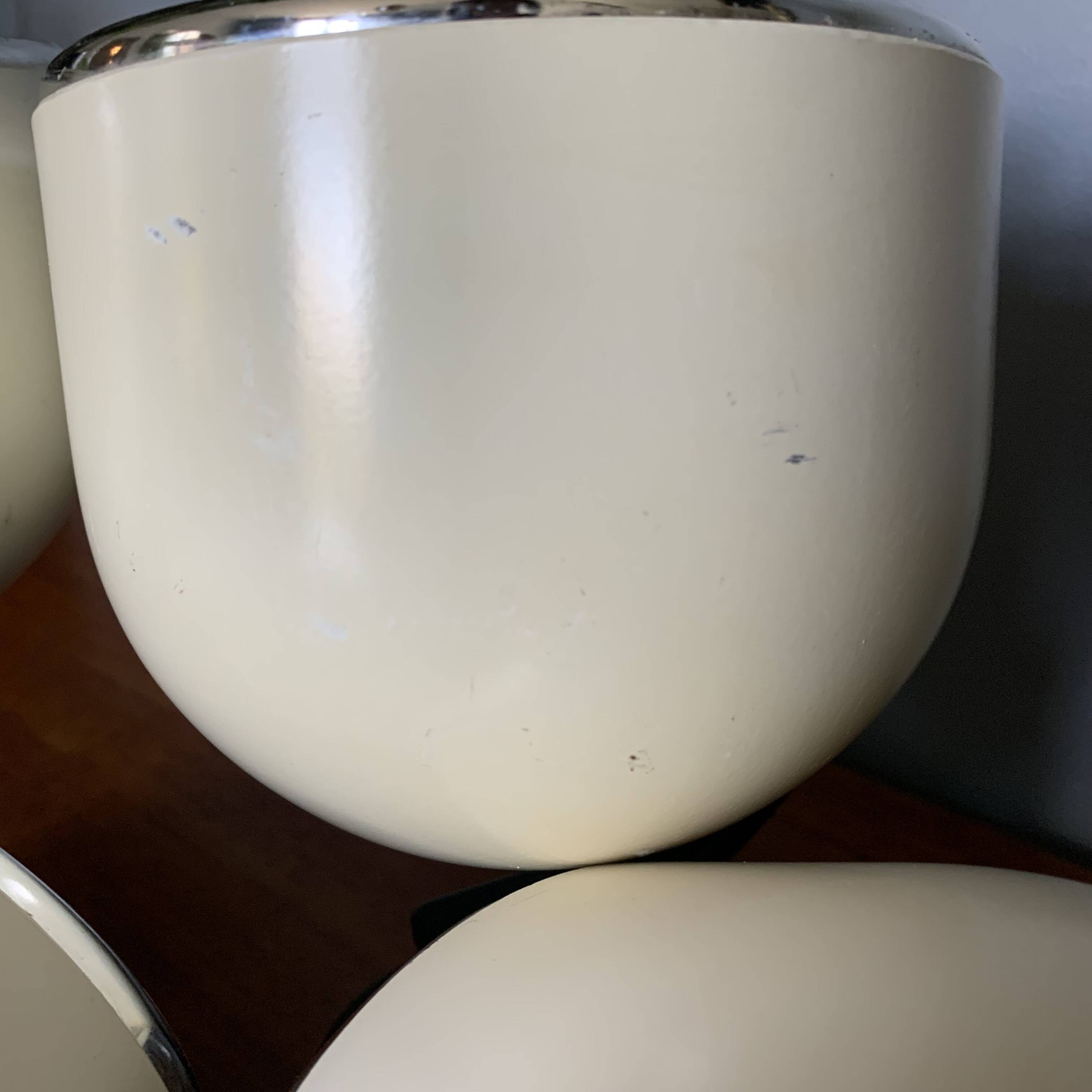 Pair of Hoffmeister cream and black spotlights 1960/1970