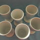 Set of 6 white mazagrans in PILLIVUYT porcelain.