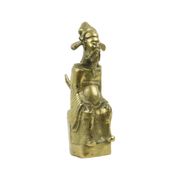 Vintage Brass Statue Kitchen God Zao Jun Buddha Statue