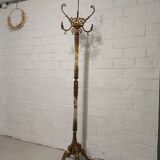 Coat rack on foot in onyx and bronze marble