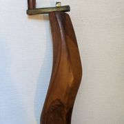 Vintage 1960s olive wood pepper mill