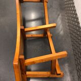 Chalet-style pine bench circa 1960