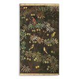 Painted canvas depicting animals on an exotic background. Contemporary.