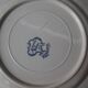 Set of 4 dessert plates from the St Amand earthenware factory, Régence model, iron earth