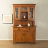 Two-piece buffet from the 1910s in Art Nouveau style, beech wood