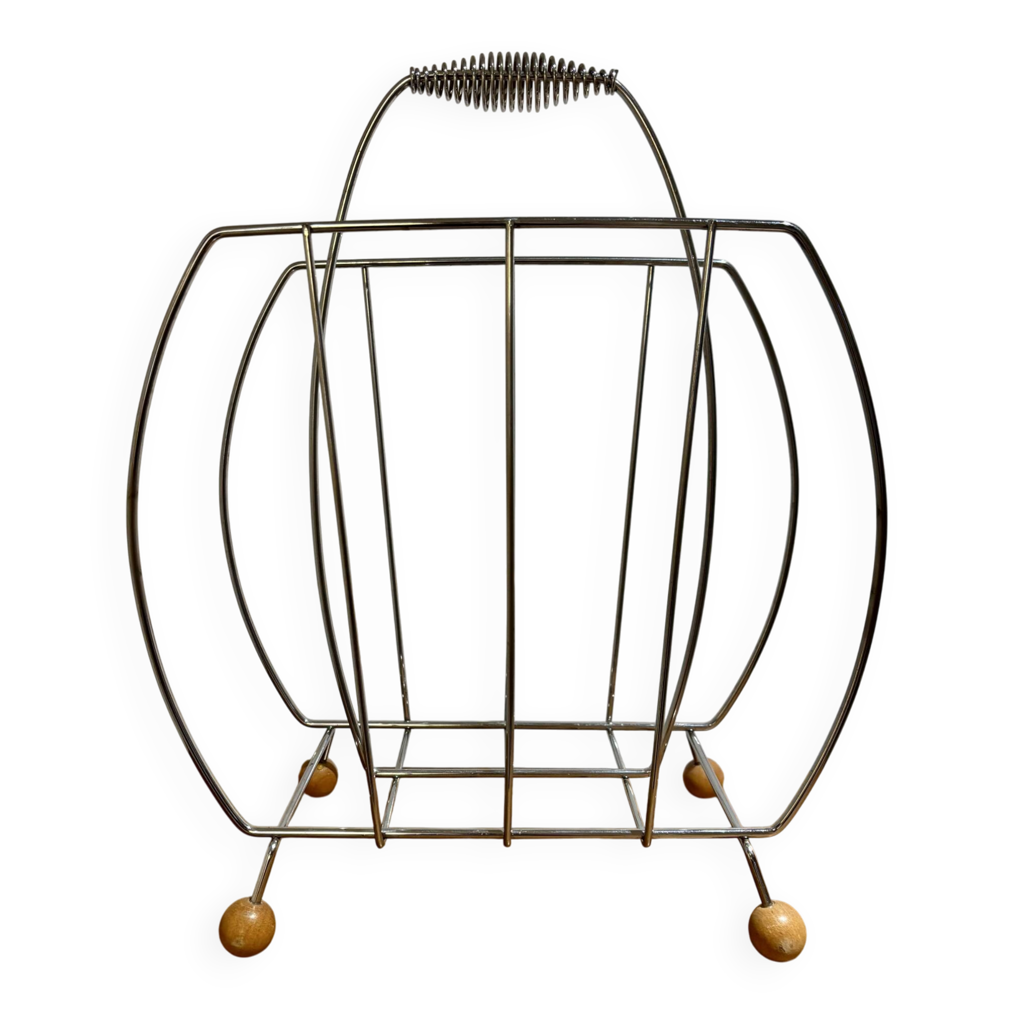 Vintage metal magazine rack