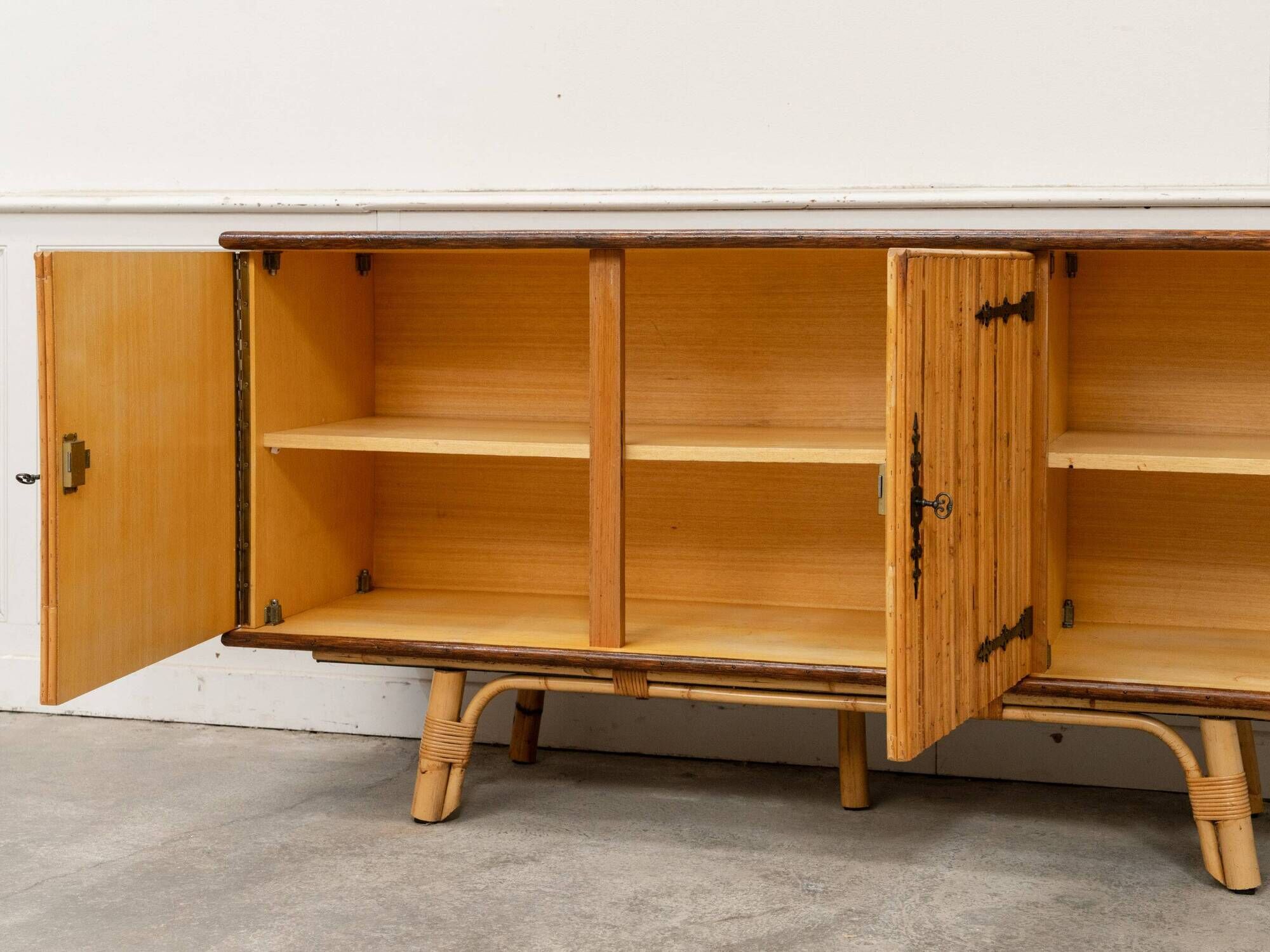 Audoux Minet rattan enfilade