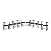Chaises de salle à manger postmodernes « Tokyo » par Rodney Kinsman pour Bieffeplast, Italie, 1980