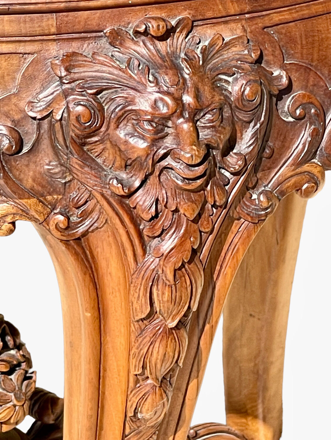 Louis XV Style Walnut Pedestal Table