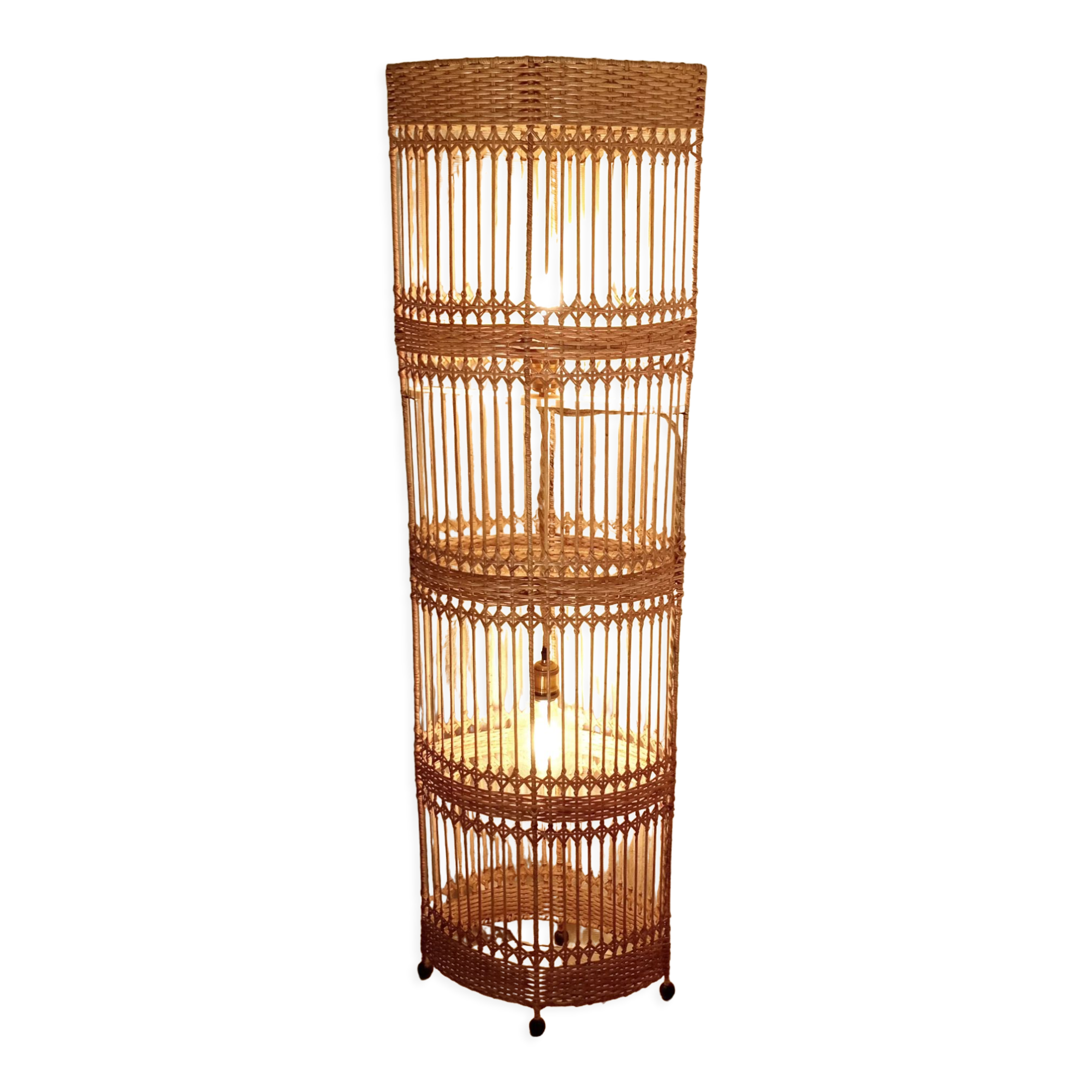 Wicker lamp unique piece