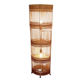 Lampe osier pièce unique